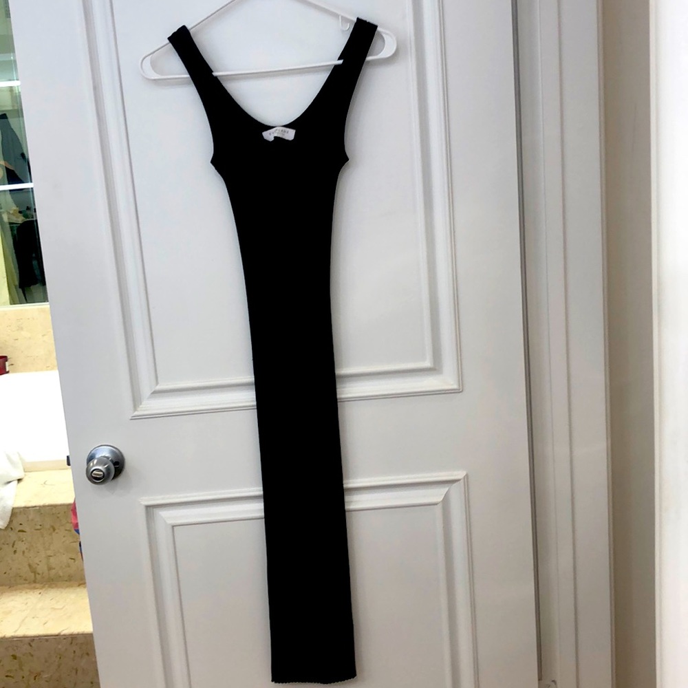 Everlane Black Cable Dress slinky and comfortable